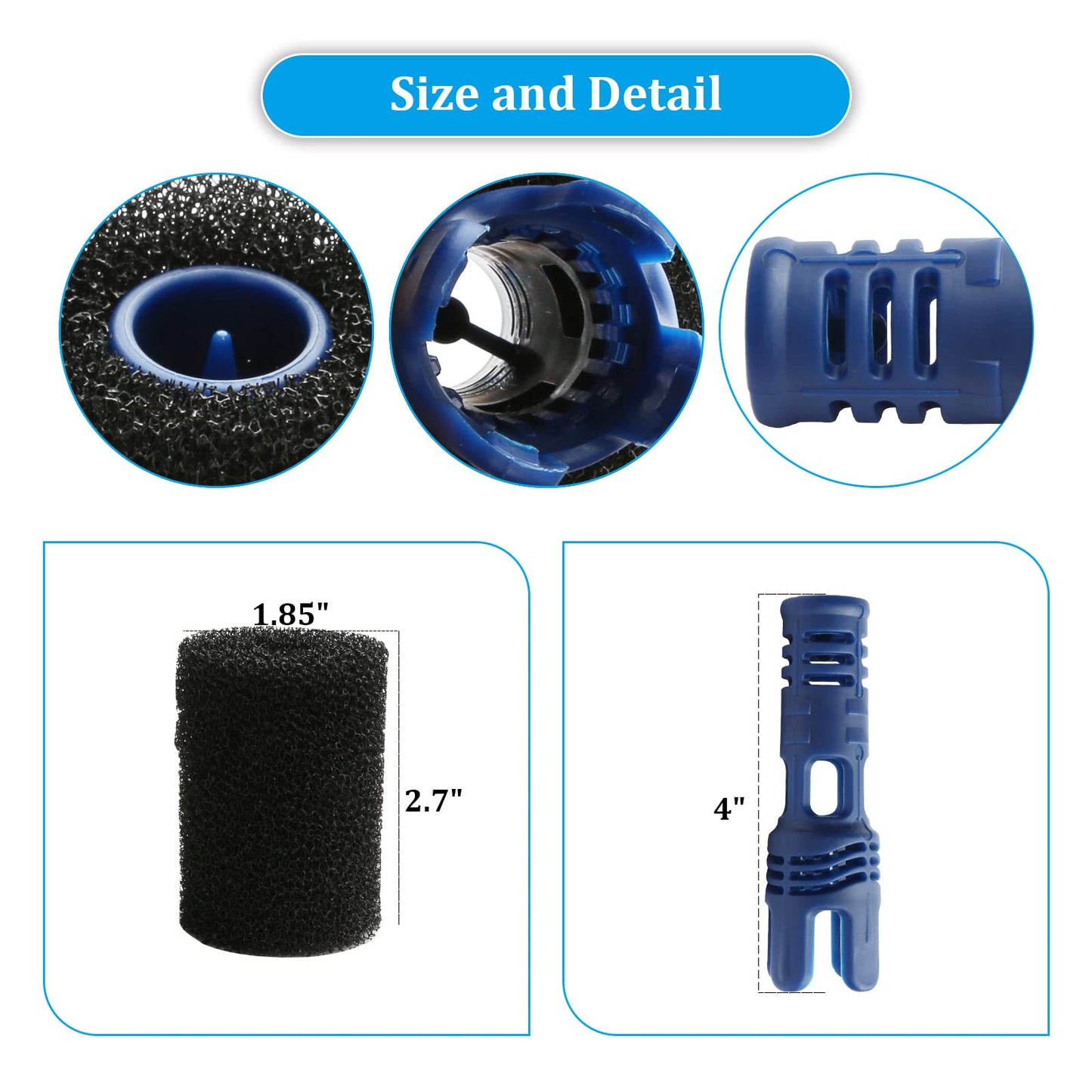 TOMLEND Tail Sweep Pro with Scrubber, Tail Sweep Pro TSP10S Replacement for Polaris 280, 380, 360, 3900 Sport, 180, 1 Tail Sweep Pro with 6 Foam Scrubber for Polaris Pool Cleaner Parts