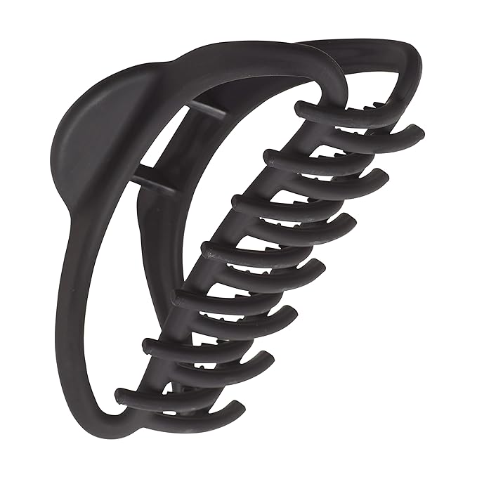 Goody Forever SlideProof Claw Clip - Black, Extra-Large, 3X Stronger, Secure Grip Jumbo Hair Accessories for Women & Men, Styling Accessories for All Occasions, Hair Clip for Thick Hair