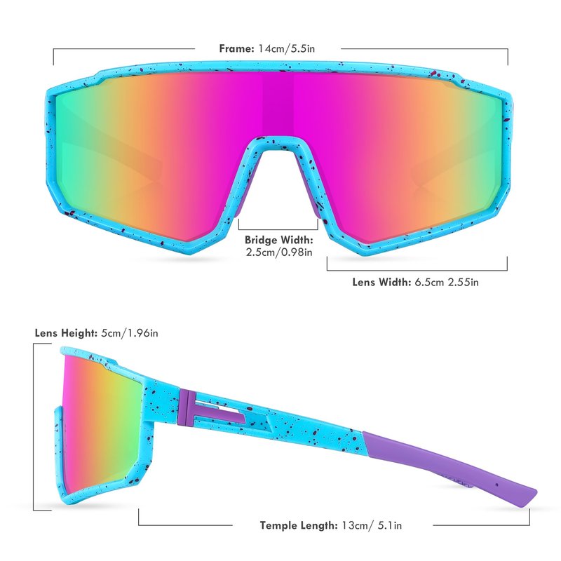 Derowern Youth Baseball Sunglasses, Kids Polarized Sports Sun glasses, Lightweight TR90 Frame UV400 Protection Outdoor Glasses for Boys Girls Softball Cycling Golf