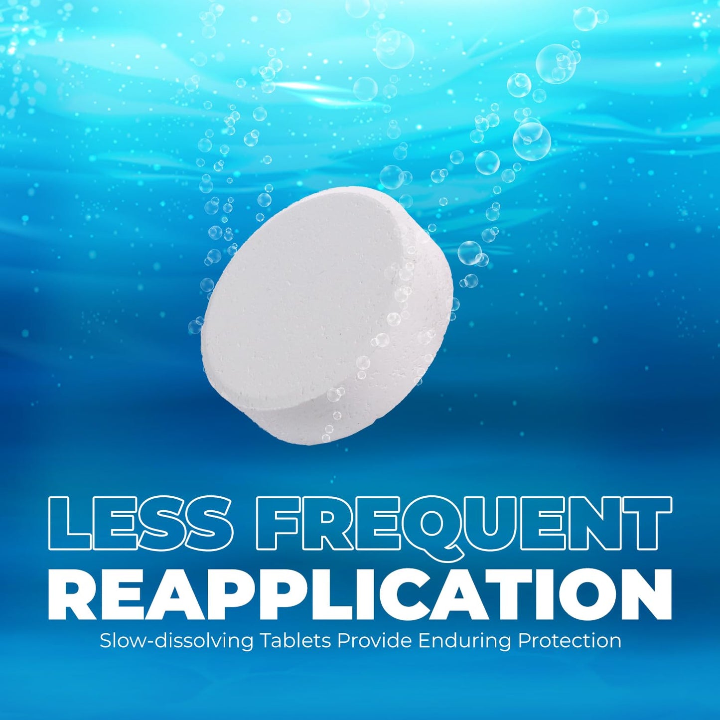 XtremeClear 3 Inch Stabilized Chlorine Tablets for Sanitizing Swimming Pools - Individually Wrapped, Slow Dissolving Chlorine - Tri-Chlor - 5 Pounds