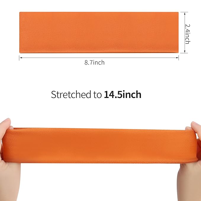 Fishinsea 8 Pack Sport Headbands for Women, Elastic Soft Fabric Non-Slip Hair Bands Hair Warp for Daily Workout Yoga Running Sports, Combo 8
