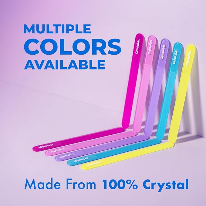 Crystal Nail File 5.3in, Glass File Durable, Perfect for Home, Office and On The Go, Elegant Design for Professional Manicure and Pedicure Results