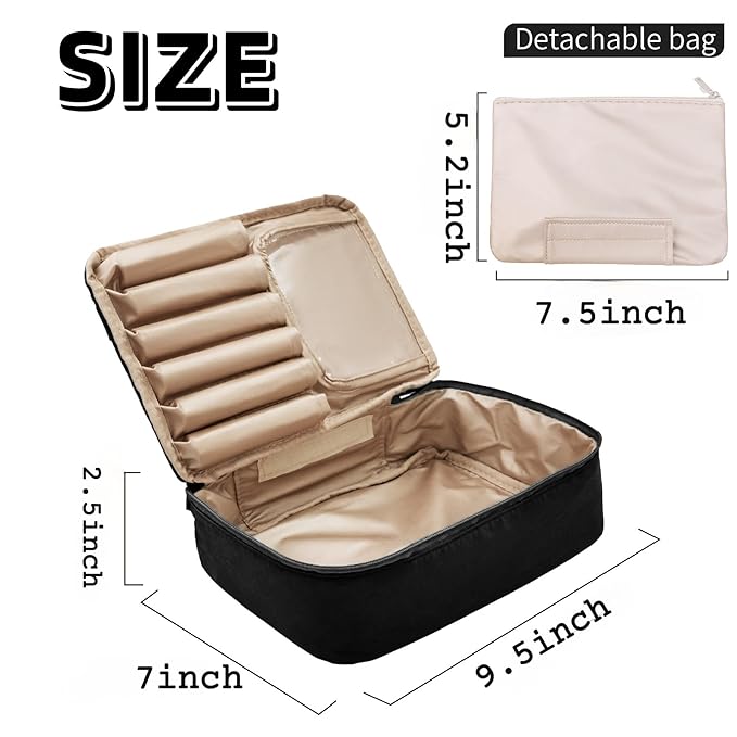 Travel Makeup Bag Cosmetic Bag Makeup Bag Toiletry bag for women and men (Black)