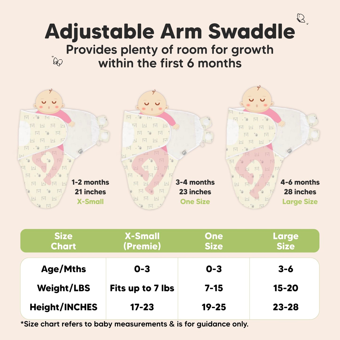 3-Pack Organic Baby Swaddle Sleep Sacks - Swaddles for Newborns, Infant 0-3 Months, Baby Girls, Boys, Soft & Snug Newborn Sleep Sack, Nursery Swaddling Blankets (Bumble Bear, OS)