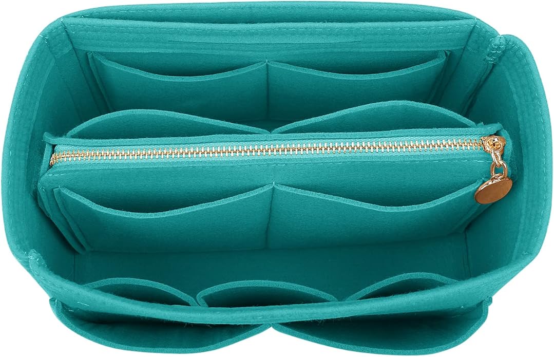 LEXSION Felt Purse Bag Organizer Insert with zipper Bag Tote Shaper Fit Speedy Neverful PM MM