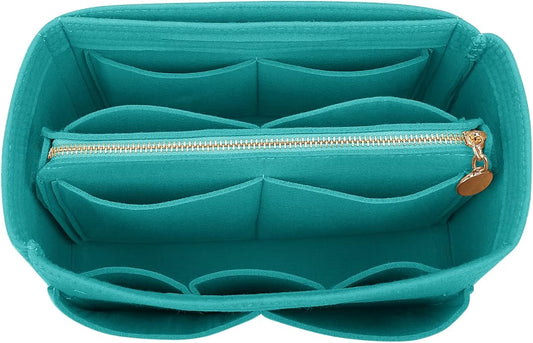 LEXSION Felt Purse Bag Organizer Insert with zipper Bag Tote Shaper Fit Speedy Neverful PM MM