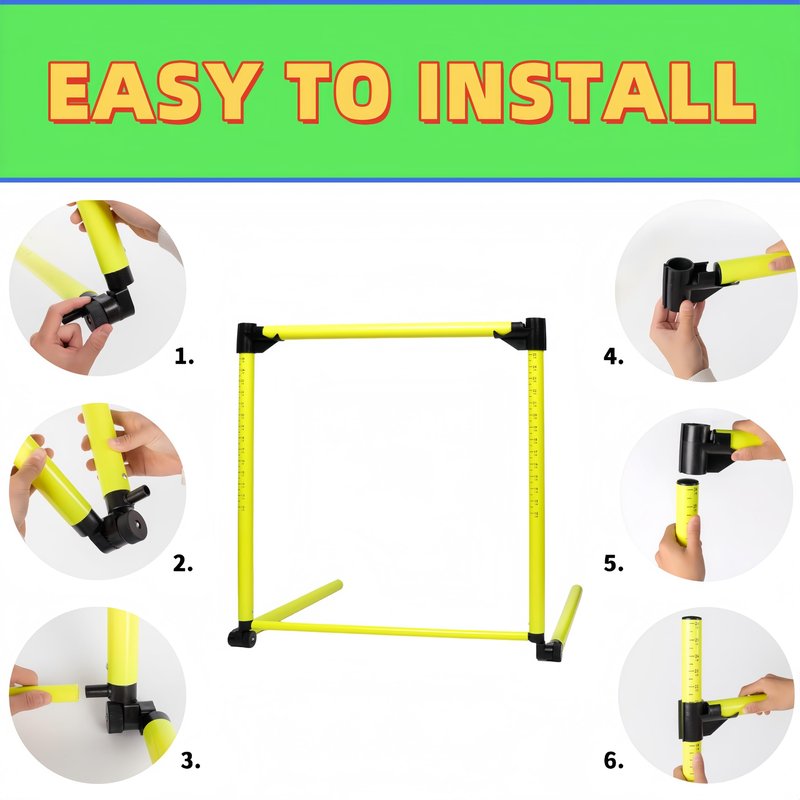 Adjustable Height Hurdles Training Equipment, 3Pcs Practice Hurdles Track and Field for Agility Training, Indoor & Outdoor Detachable Jumping Speed Hurdles for Football, Soccer, Basketball, Dogs