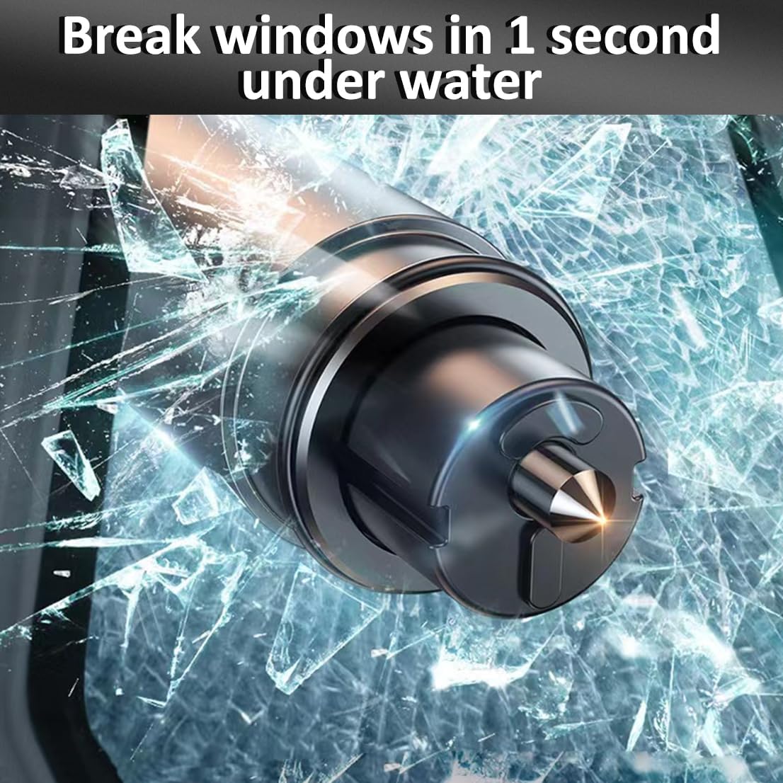 smosun Safehammer - 2026 Upgraded Safe Hammer Glass Breaker Under Water, Car Hammer Seatbelt Cutter Window Breaker Emergency Escape Tool, Safehammer Glass Breaker for New Cars (3PCS)