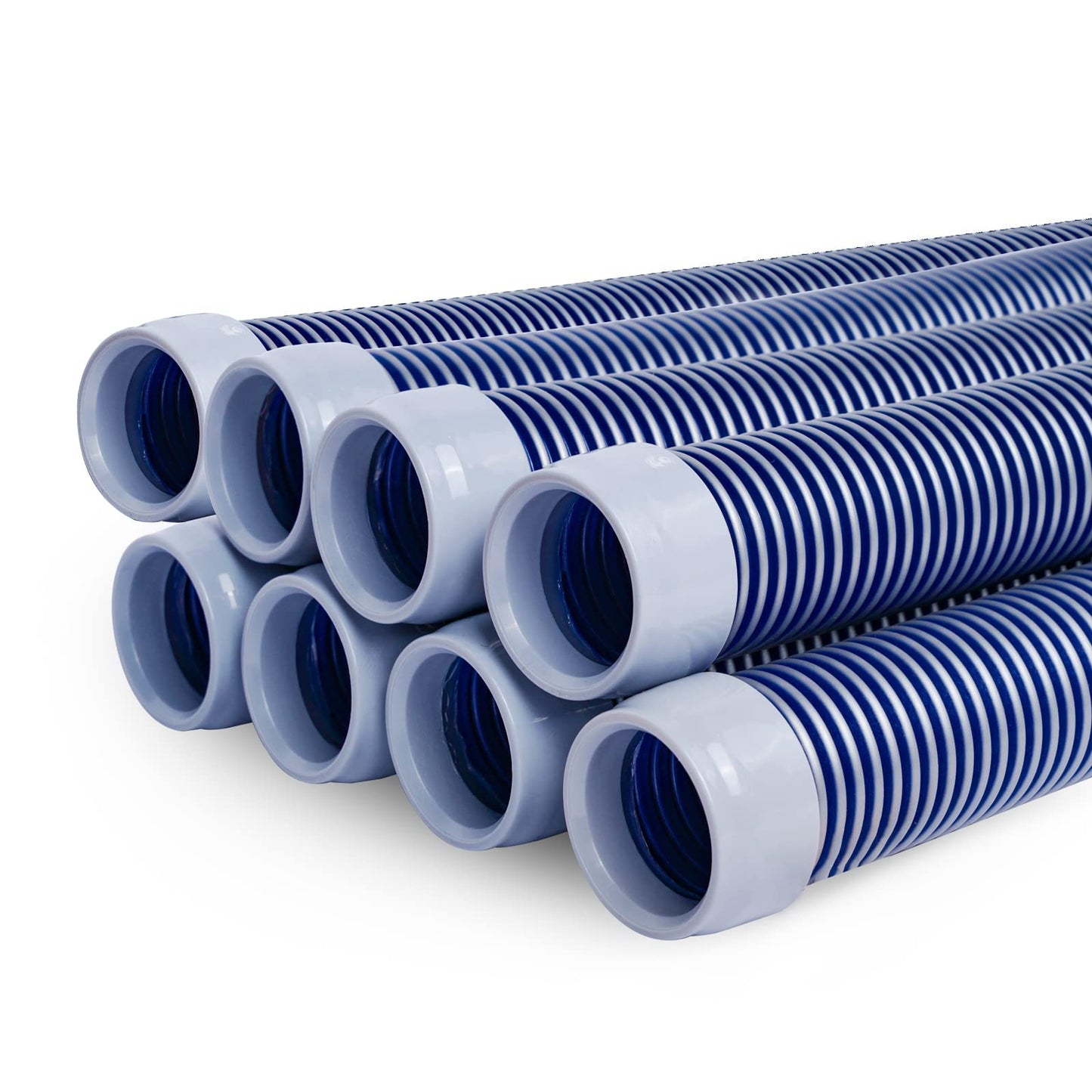 POOLWHALE Professional Swimming Pool Vacuum Cleaner Hose -1.5” 8 Piece Hoses, Perfect Vacuum Extension/Replacement - Compatible with all Major Automatic Pool Cleaners
