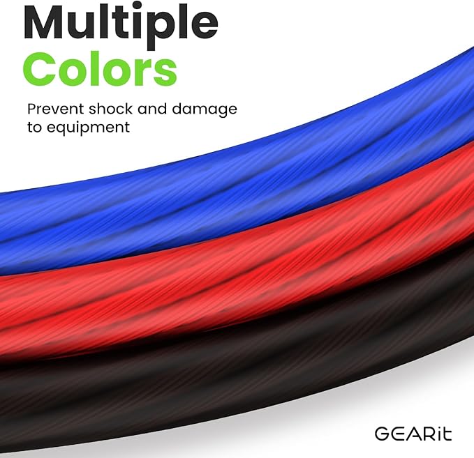 GEARit 8 Gauge Wire (25ft - Red Translucent) Copper Clad Aluminum CCA - Primary Automotive Wire Power/Ground, Battery Cable, Car Audio Speaker, RV Trailer, Amp, Electrical 8ga AWG 25 Feet