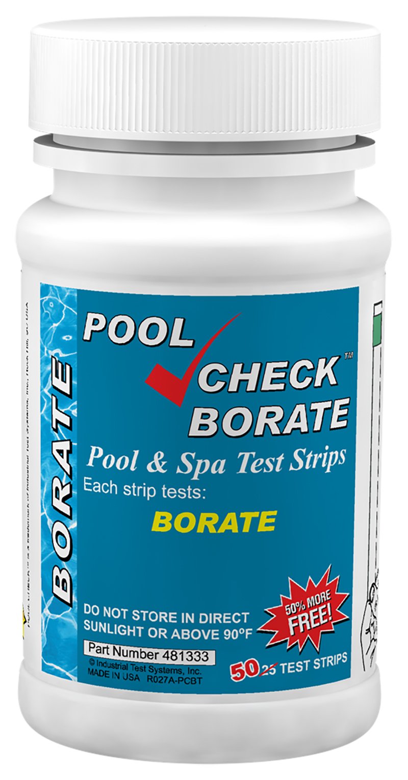 Pool Check Borate Test Strips for Pools & Spas – 50 Count | Made in USA | Professional-Grade Accuracy Used by Pool Pros