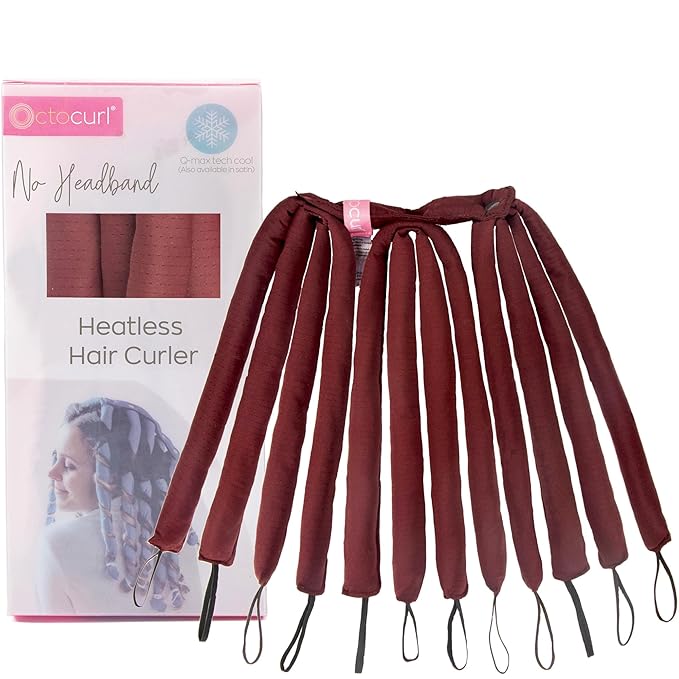 Octocurl No Headband Heatless Curlers for Medium to Thin Hair Ã¢ÂÂ Lightweight Curling System for Controlled, 360ÃÂ° Heat-Free Curls