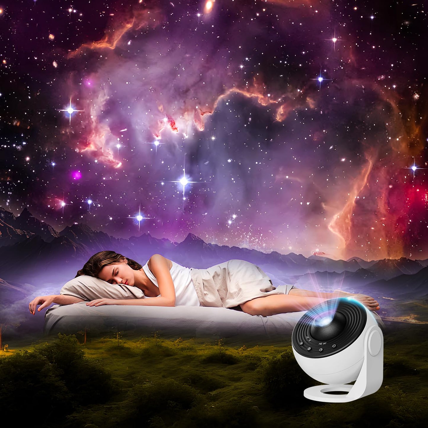 Planetarium Projector Pro for Bedroom, 13 in 1 Star Projector Galaxy Light, Ceiling Night Light Milky Way Mood Lighting with Timer, LED Space Galaxy Lamp Bedroom Room Decor for Adults Kids - White