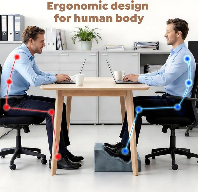 Foot Rest Under Desk Versatile Footrest with Heel Support,Ergonomic 3-Tier Foot Stool for Office, Under Desk, Chair Gaming Chair & Sofa, Leg Elevation Pillow,Supports Posture