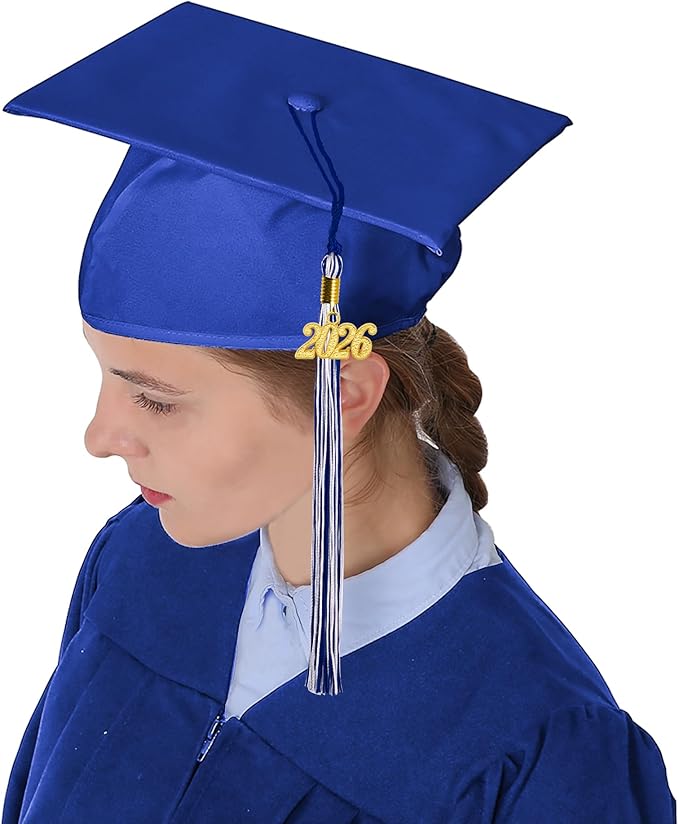 GraduationMall Matte Graduation Cap with 2026 Tassel for High School & Bachelor