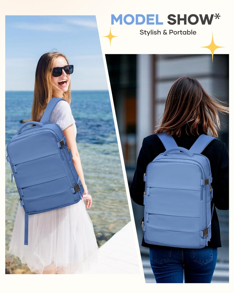Travel Backpack for Women Airline Approved Carry on Backpack for Airplanes Mochila De Viaje Personal Item Travel Bag Spirit Airlines Personal Item Bag 18x14x8 Backpack for Traveling on Airplane