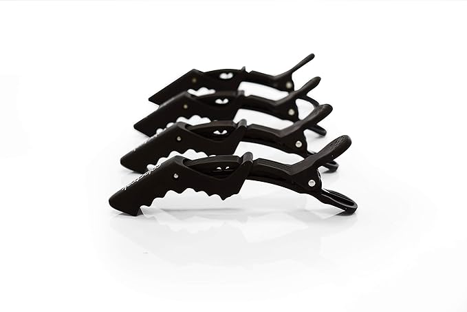 Colortrak Rubberized Jumbo Croc Clips - 4 Pack, Rubberized Finish Croc Clips to Prevent Slippage, Stain Resistant, Ergonomic Grip, Double-Hinged Design, 5.3" Long