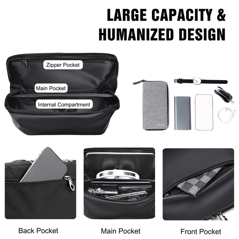 FANDARE Sling Bag Small Crossbody Shoulder Bag Backpack for Men Casual Lightweight Personal Flex Chest Pack Everyday Carry Bag for Tactical Travel Work Outdoor Hiking Cycling Grey