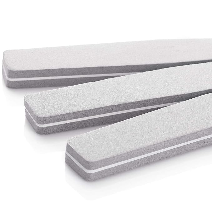 20Pcs Nail Buffer Block Sponge Washable Double Sided 100/180 Sanding Buffing Files (Gray)