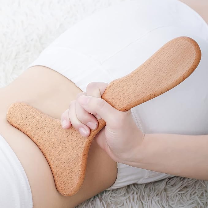 Wood Therapy Massage Tool Wooden Lymphatic Drainage Massager Body Sculpting Tools for Maderoterapy,Gua Sha,Muscle Release-11 * 6inches