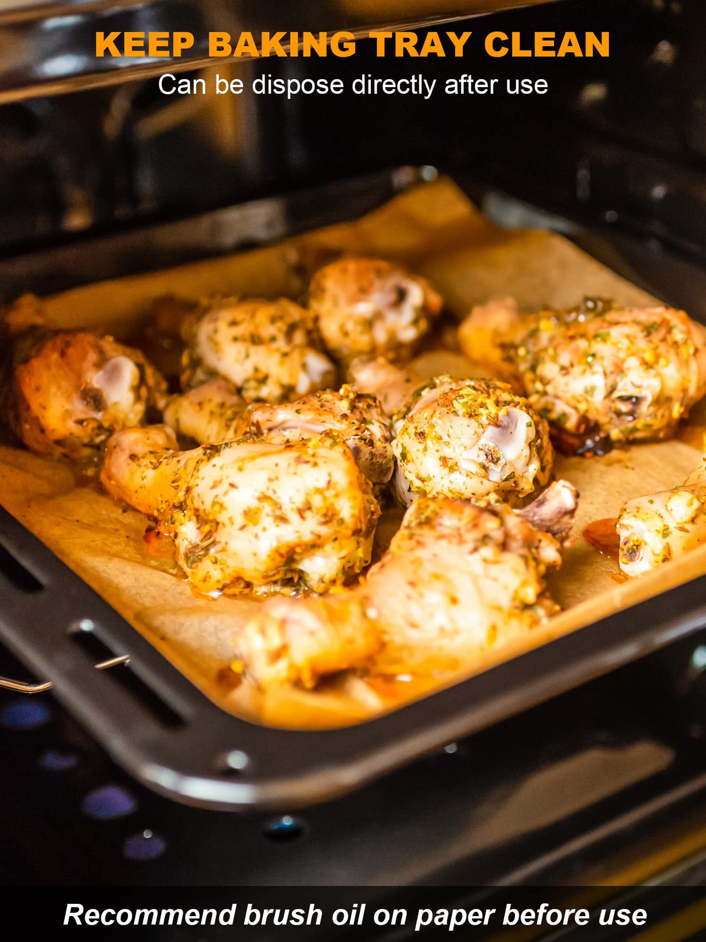 SMARTAKE 200 Pcs Unbleached Parchment Paper Baking Sheets, 17x26 Inches, Non-Stick, Precut for Baking, Grilling, Air Fryer, Steaming, Bread, Cup Cake, Cookie
