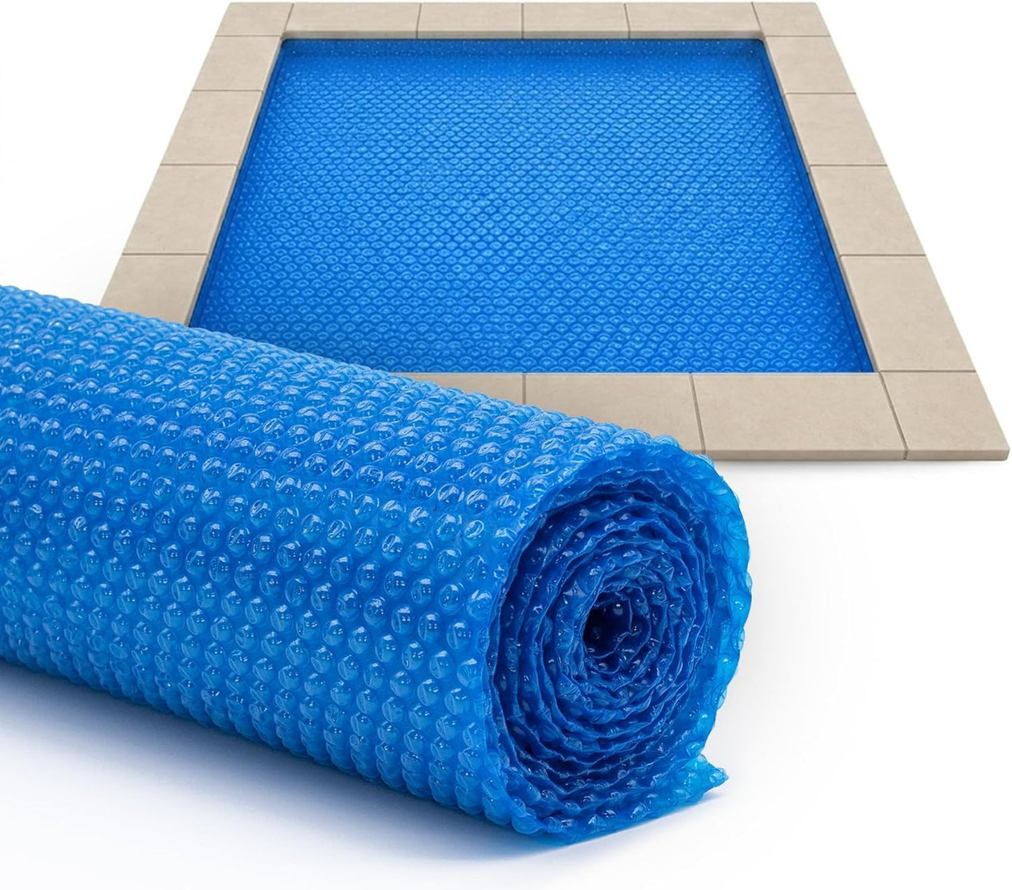 Sun2Solar Blue 7 ft x 14 ft Rectangle Solar Cover | 12 Mil | Heat Retaining Blanket for Rectangular Inground & Above Ground Swimming Pools | Sun Heats Pool | 1200 Series Bubble Heating Blankets