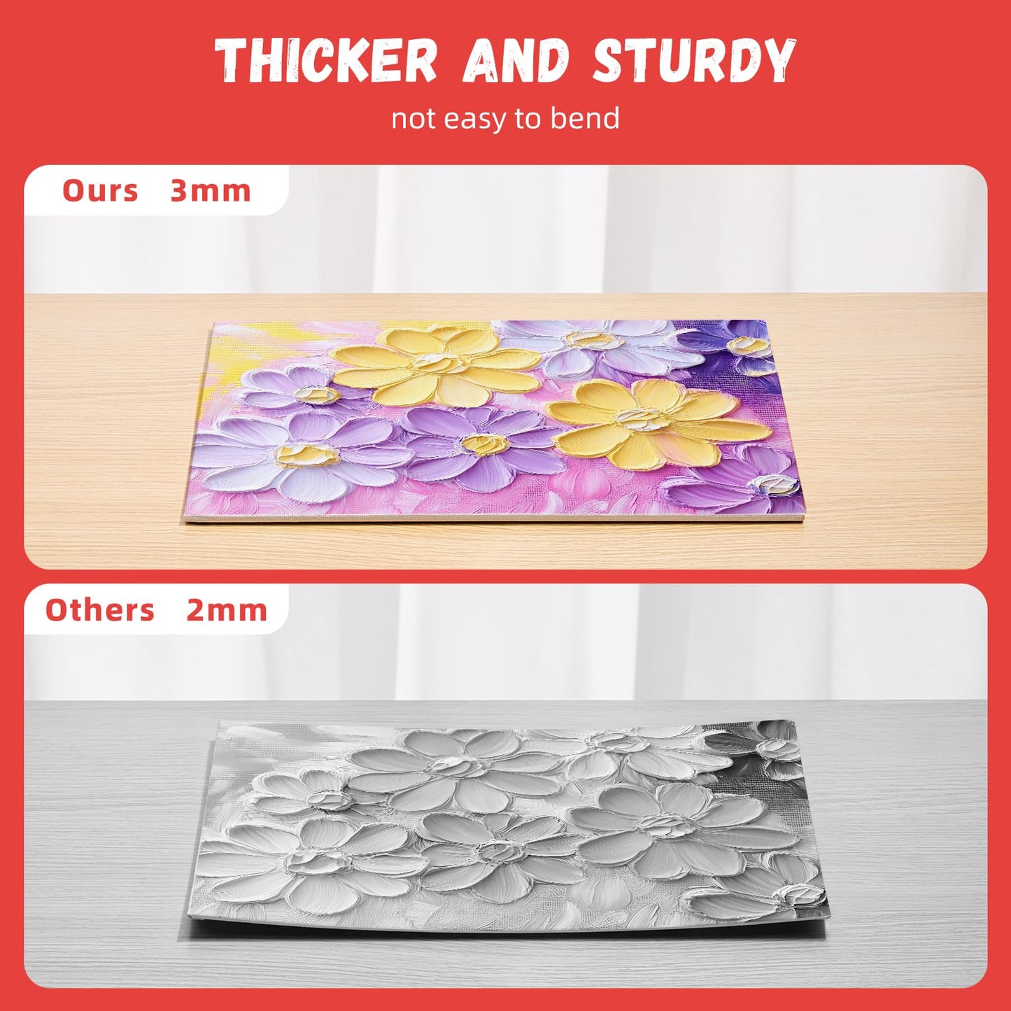 Simetufy 24 Pack 9 x 12 inch Flat Canvas Boards for Painting- 8oz Gesso Primed Acid-Free 100% Cotton Canvas Panels for Acrylics Oil Watercolor Tempera Paints