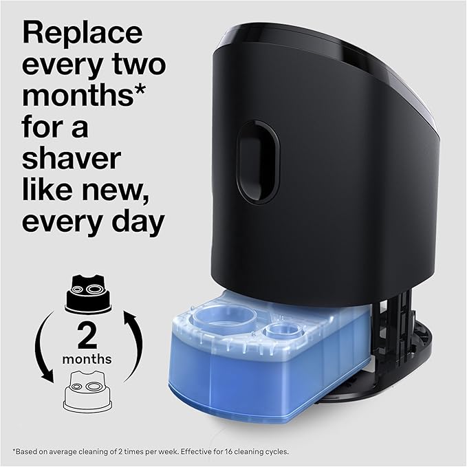 Braun Clean & Renew Refill Cartridges CCR, Replacement Shaver Cleaner Liquid Solution for Clean&Charge System, Pack of 3