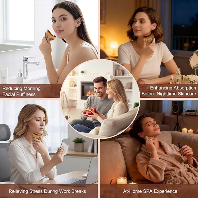 Lymphatic Contour Face Brush - Lymphatic Drainage Massager for Reducing Double Chin & Jawline Sculpting, Ultra-Soft Bristles for Lymphatic Drainage, Ergonomic Portable Design with Travel Case(2pcs)