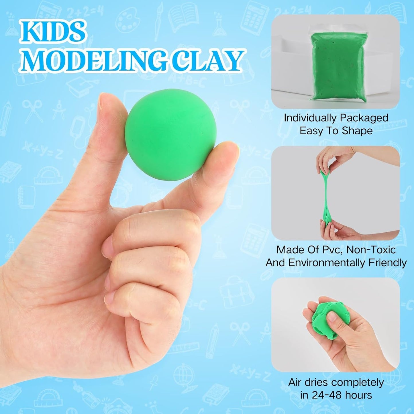Wolwefa Air Dry Clay, 36 Packs White Air Dry Foam Clay, 19oz Soft Modeling Clay Super Light Weight Air Dry Clay Perfect for Arts Crafts
