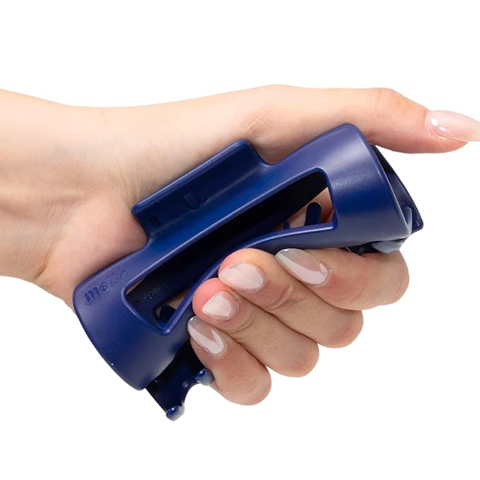 The Original Mello Hair Claw Clip Squishy Claw Clip Made in Korea Patent Pending 30021976 (Blue, Medium)