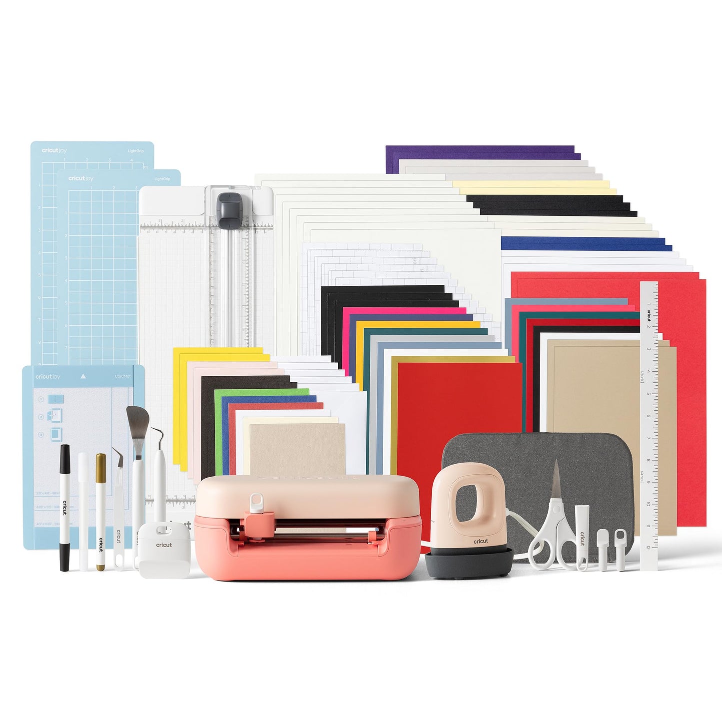Cricut Joy™ 2 Ultimate Bundle, Coral - Ultra-Compact Cutting Machine - Perfect for Making Cards, Stickers, Labels, Decals, & More - Portable - Includes Enough Supplies for Up to 75 Projects