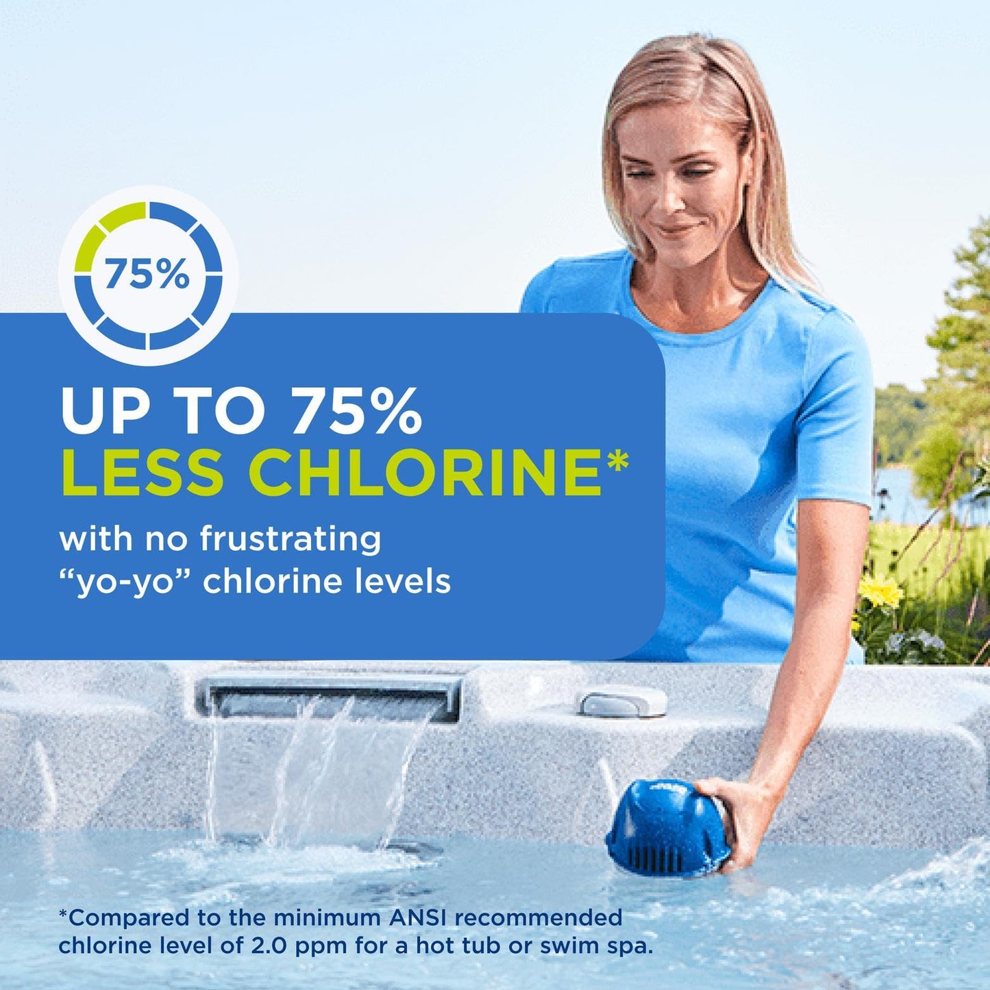 FROG @Ease Replacement SmartChlor Cartridge 3 Pack with Total Alkalinity Increaser & 1 Pack of Maintain for use with Hot Tub FROG @Ease Floating System