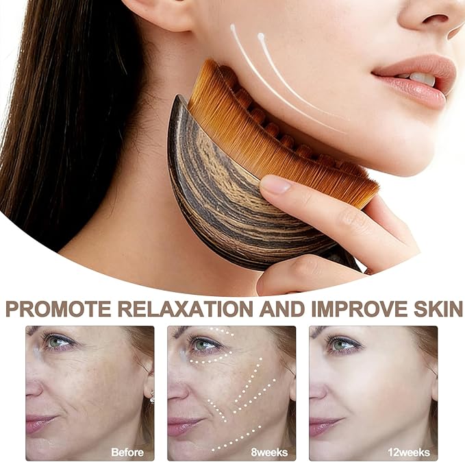 New Lymphatic Contour Face Brush, Lymphatic Drainage Massager for Face,Reduces Puffiness & Restores Definition,100% Gentle & Soft on Skin,Ergonomically Designed and Relieve Fatigue (2 Pcs)