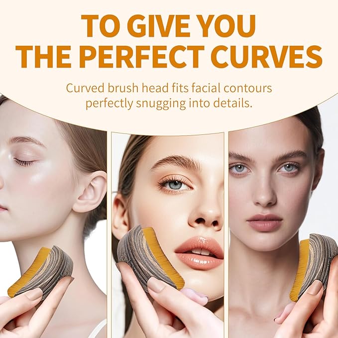 Lymphatic Contour Face Brush with Soft Bristles Ã¢ÂÂ Facial Sculpting Tool for Lymphatic Drainage, Dry Brushing & Gua Sha Ã¢ÂÂ Face Lifting, Contouring & Skin Detox Brush Ã¢ÂÂ 2 Pack