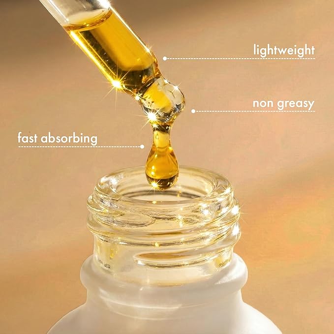 Admire My Skin Vitamin C Gua Sha Oil for Face - Organic Facial Oil for Glowing Skin with + Argan & Rosehip Oils - For a Dewy, Youthful Glow 1oz