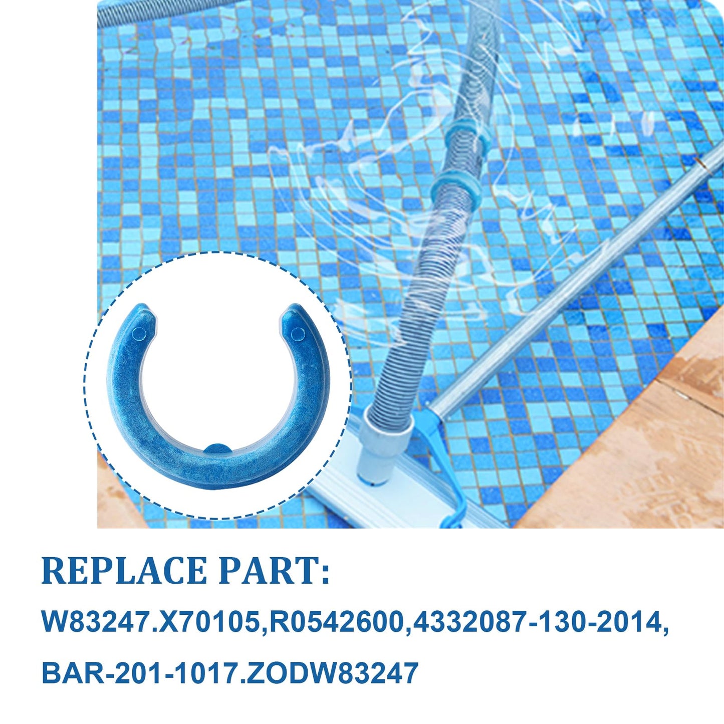 8 Pack Pool Cleaner Hose Weight Compatible with Zodiac Baracuda W83247 X70105 or Pentair Kreepy Krauly K12054 K12454, Blue