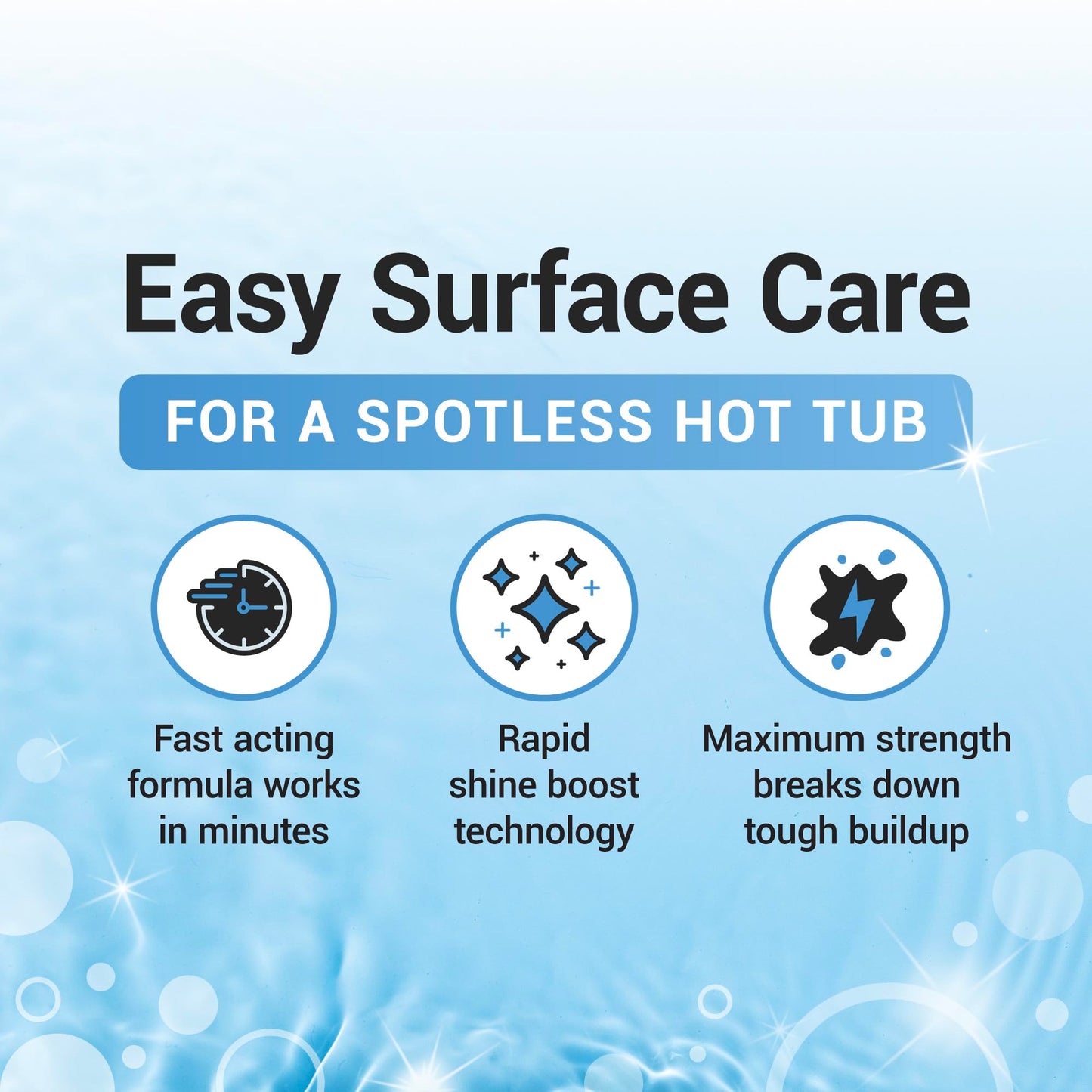 Bio Ouster Hot Tub Surface Cleaner - Hot Tub Cleaner for Inside Surface & Shell - For Standard and Inflatable Spas - Removes Dirt and Grime for a Sparkling Shine - Made in USA (16oz)