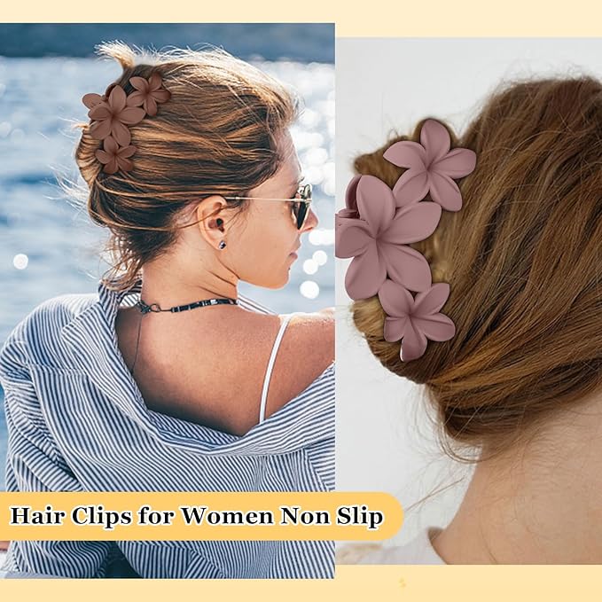 Ondder 4 Pcs Large Matte Non-Slip Claw Hair Clips for Thick Hair - Strong Hold Jaw Clips and Accessories for Women & Girls