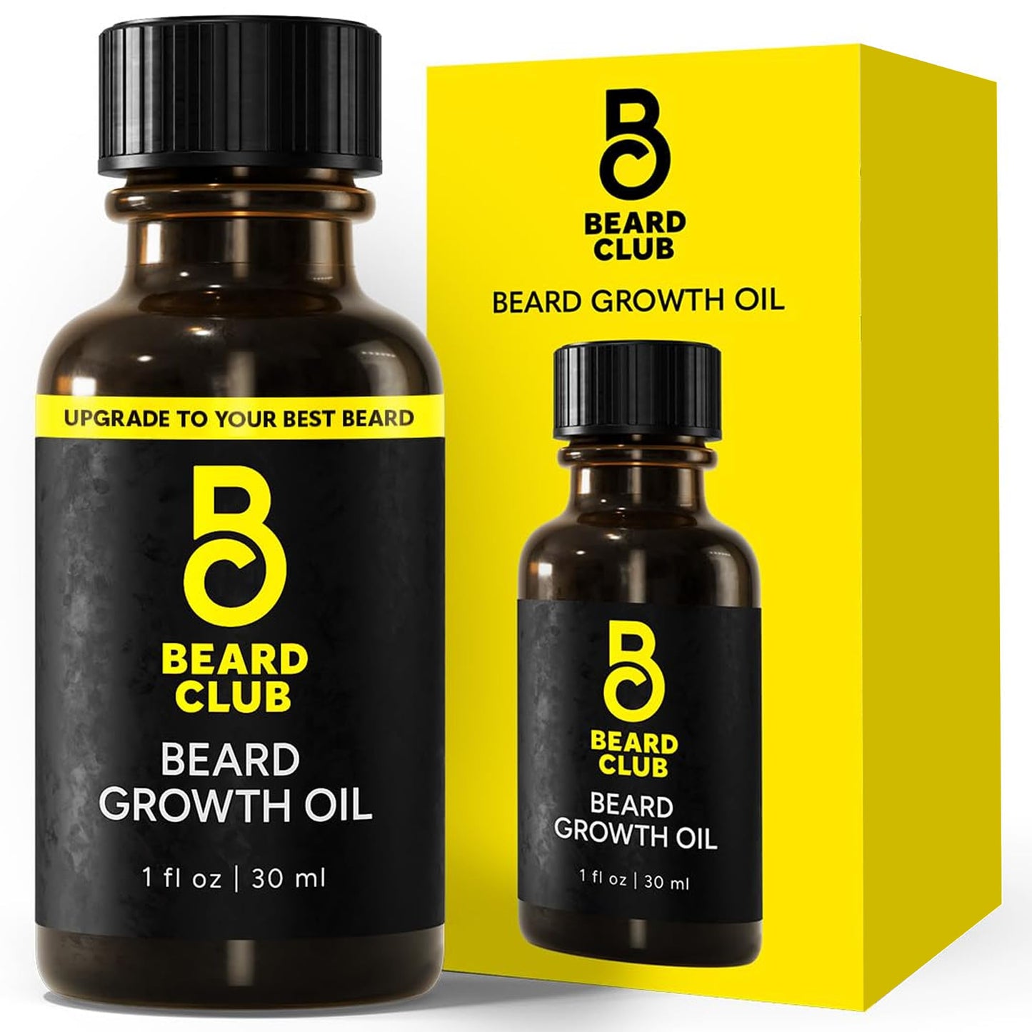 Beard Club - Beard Growth Serum with Natural Castor, Coconut and Avocado to Grow a Thicker, Fuller Beard, Fill in Patches and Stimulate Healthier Facial Hair Growth