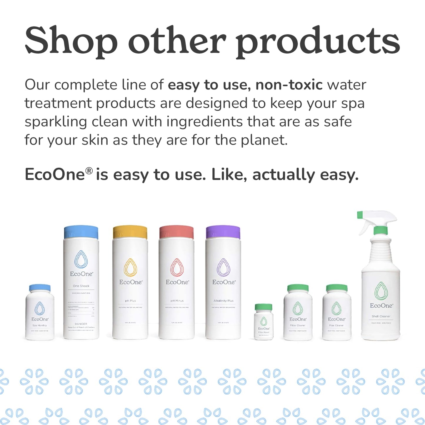 EcoOne Hot Tub Chemical Maintenance & Supply Kit | Spa Shock & Conditioner Kit | Contains Oneshock Chlorine Granular & SPA Monthly Conditioner | 6 Month Supply