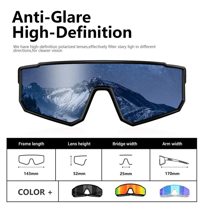 IKTOD 3 Pack Polarized Running Sunglasses for Women Mens Sunglasses UV Protection for Cycling Baseball Fishing (3 Pack-Blue Black/Red Red/Blue White-W08)