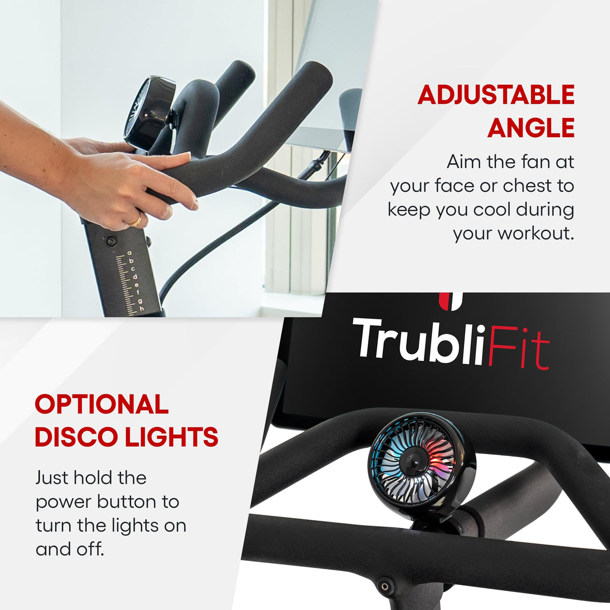 TrubliFit Custom Fan for Peloton Bike+ - Accessories for Peloton Bike Plus - Does Not Fit Cross Training Bike+ (Peloton Original Bike+)