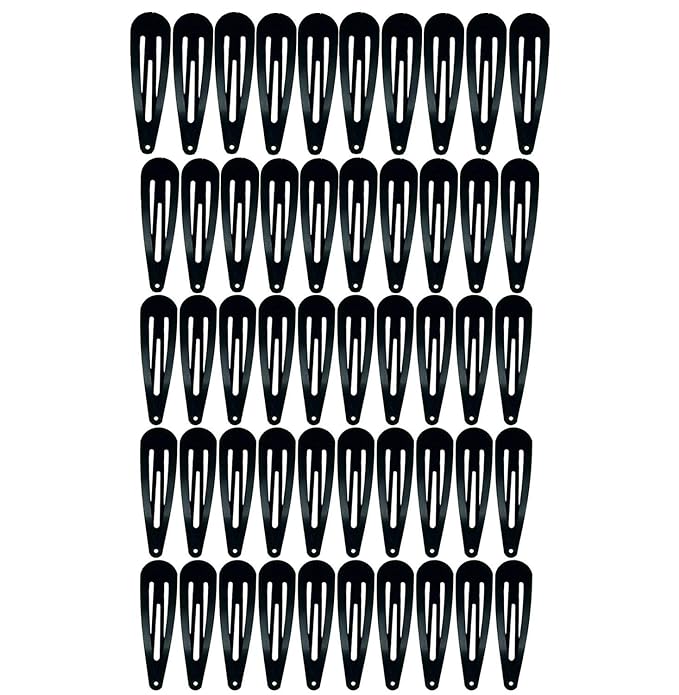 30,60 80 Pack Black 2 Inch Women Metal Snap Hair Clips Accessories No Slip Hair Barrettes Girls Women Hair Accessories (Black 50PCS)