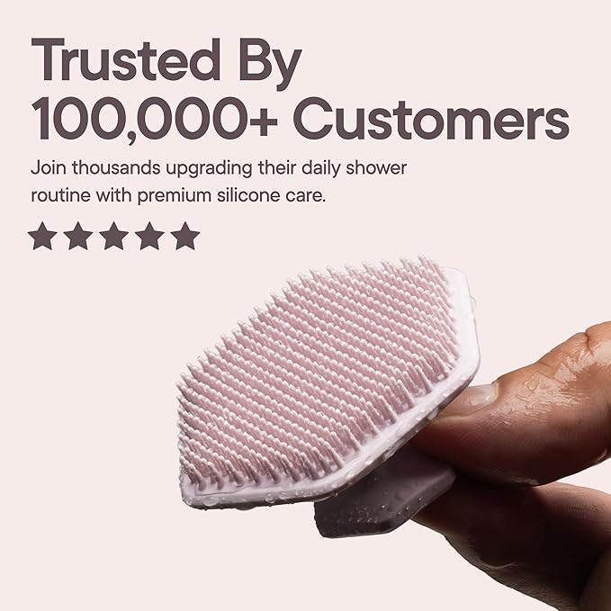 TOOLETRIES Premium Silicone Face Scrubber for Men & Women, Gentle Facial Cleansing Brush & Exfoliator, Deep Pore & Dead Skin Removal, Soft Touch Massager, Quick-Drying & Hygienic - Blossom