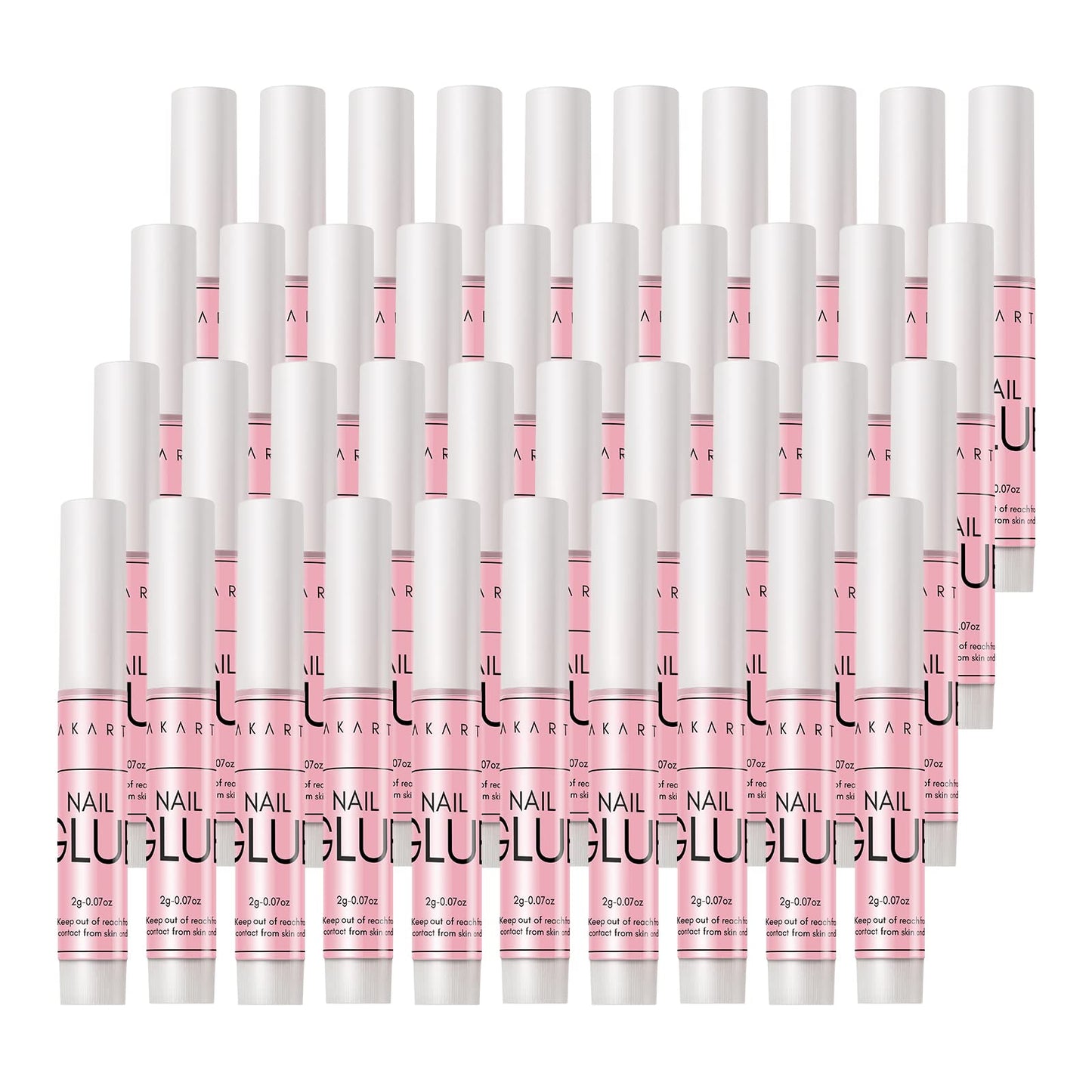 Makartt 40 Pcs Strong Nail Glue for Press on Nails, Fast Dry Quick Adhesive for Fake Nails and Acrylic Tips, Clear Professional Glue on Nails for Broken Nail Repair Salon Manicure Home DIY, Hema-Free