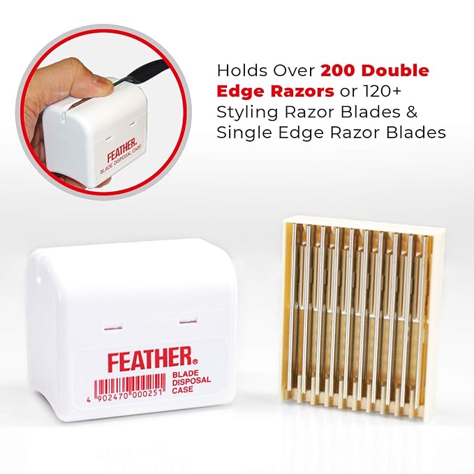 Feather Razor Blade Disposal Case for Barbers 3 Pk