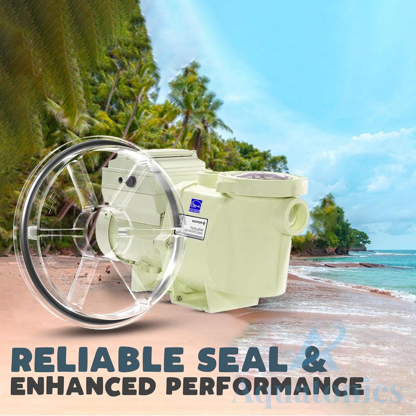 Replacement 357151 Pump Lid with O-Ring – Pool Pump Lid Replacement for Pentair Whisperflo, IntelliFlo VS, VS 3050, VF, VST and VS+SVRS high performance pumps – See-Through Clear Pool Pump Cover Lid