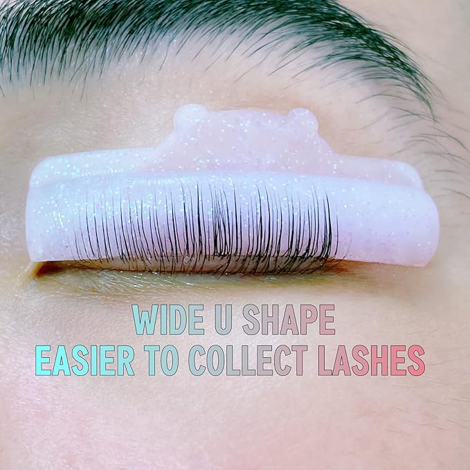 Eyelash Lift Pads Eyelash Makeup Pads for Lash Lamination Supplies Curler Eyelash Perm Rods 5 Size Salon Eyelash Tools (Pink U curl pad)