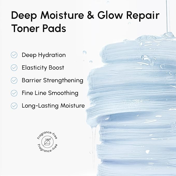MAREE Hyaluronic Acid Toner Pads - Hydrating Face Wipes for Women Cleansing - Zero Pore Toning Brightening Exfoliating Face Pads - Pore Reducer Facial Peels - Acne Treatment Device